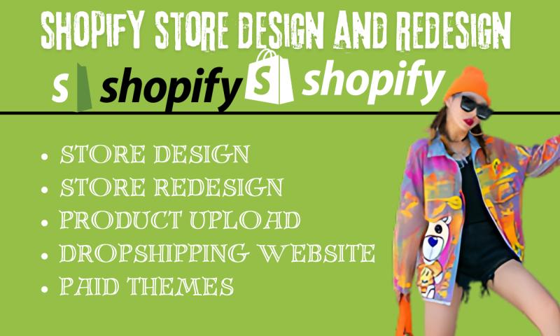 Design, Redesign Shopify Store, Shopify Dropshipping Store, Shopify Website
