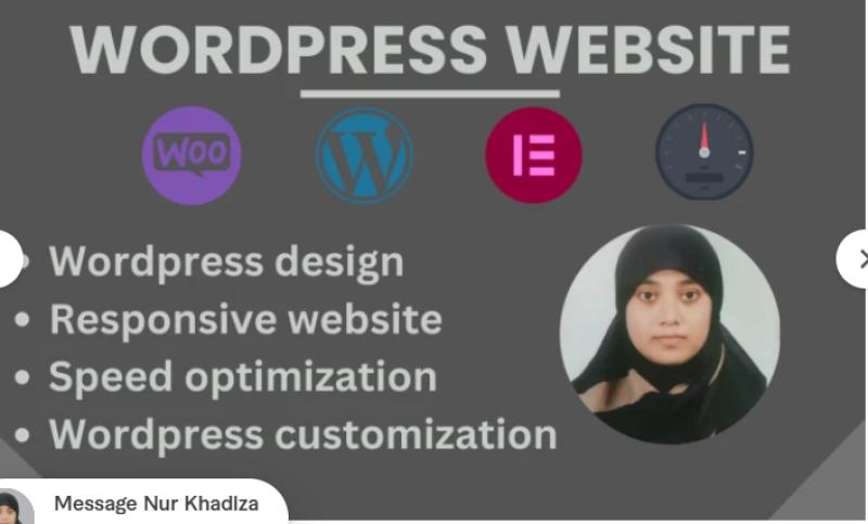 I will create website using WordPress by Elementor page builder