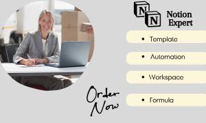 I will notion template, notion portfolio, notion website, notion workspace, notion CRM