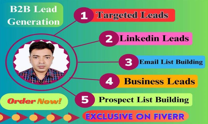I will provide B2B lead generation, targeted lead, business lead, and LinkedIn lead