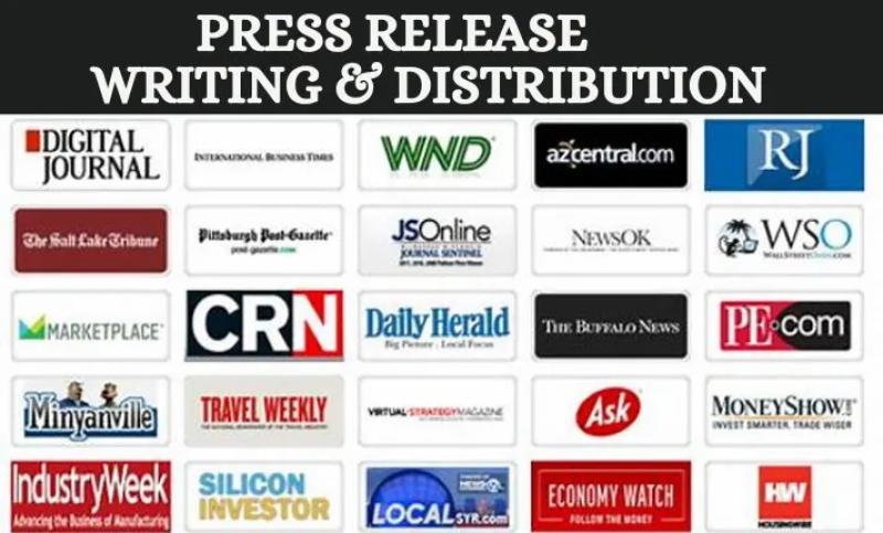 I will do press release submission, press release writing, press release distribution