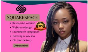 I will Squarespace website design, Squarespace website redesign, Squarespace website