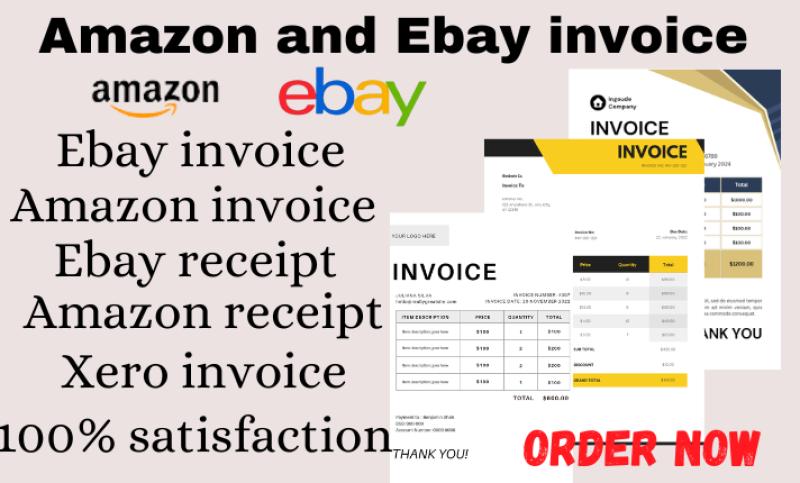 Make invoice or receipt to appeal Amazon or eBay suspension