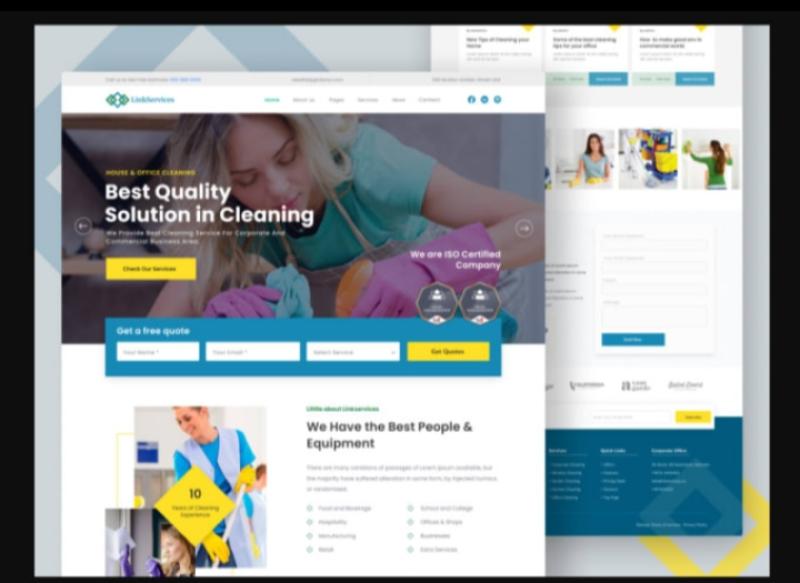 I will build cleaning service website, cleaning business and office cleaning website