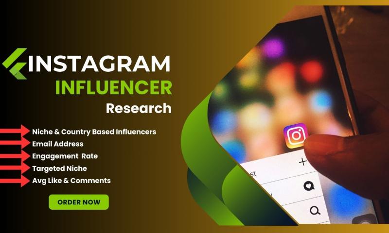 I will Do Best Instagram Influencer Research List for your Niche.