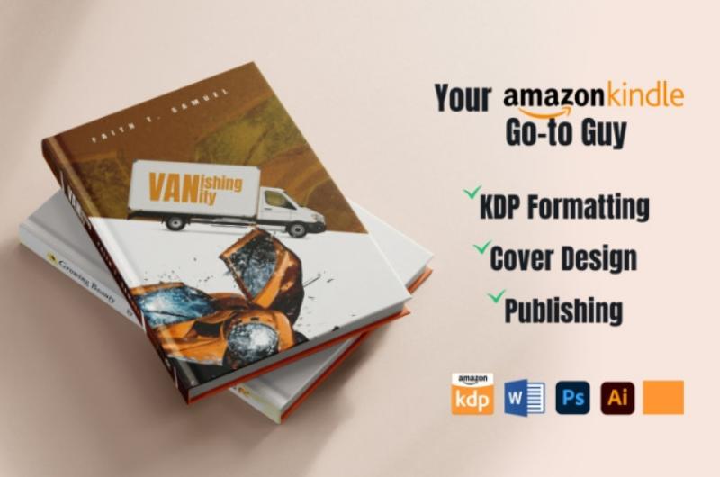 amazon KDP formatting, cover design and kindle publishing