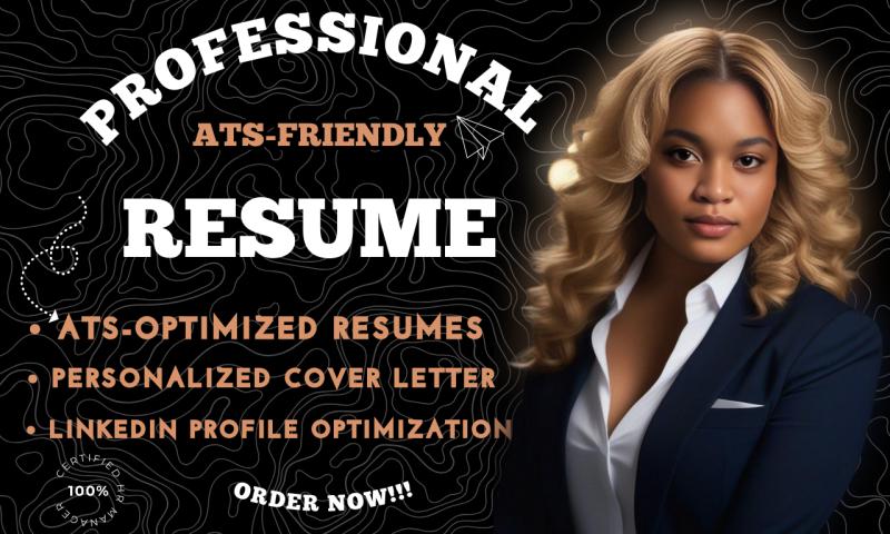 I will write, edit ats professional resume writing service, cv, cover letter, linkedin