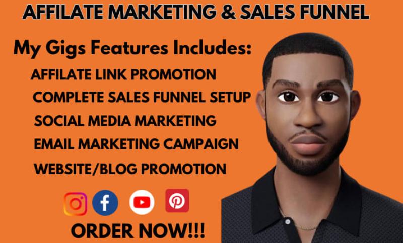 I will click bank affiliate link promotion, clickbank affiliate marketing sales funnel