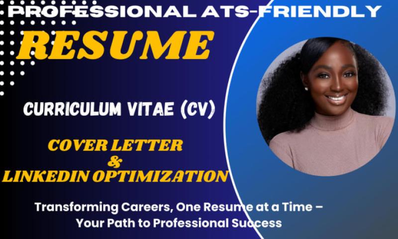 I will craft professional resume writing, CV, cover letter and linkedin optimization