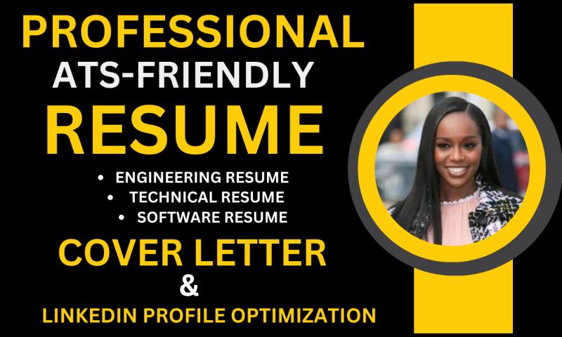 I will write engineering resume, tech, software, resume writing and cover letter