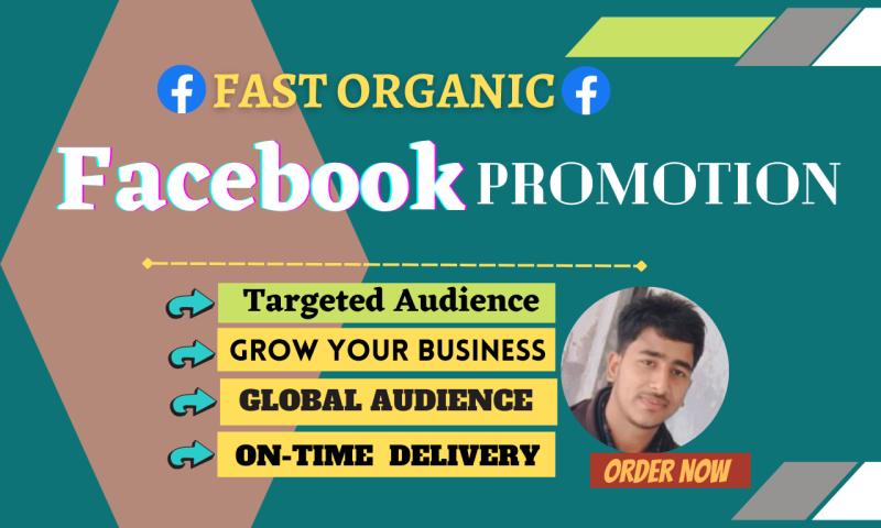 I will grow your business worldwide by organic Facebook promotion