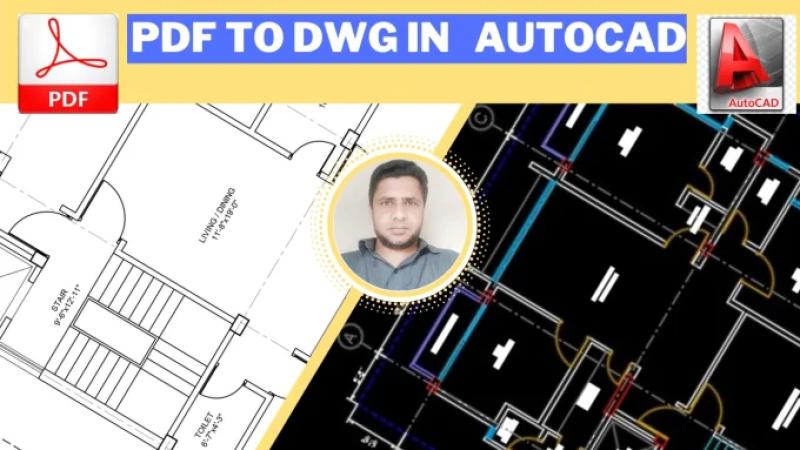 Convert PDF to DWG, Image to DWG in AutoCAD or Solidworks