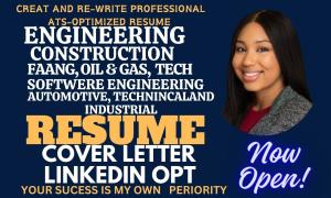 I will write mechatronics, engineering, IT, automotive, technical and industrial resume