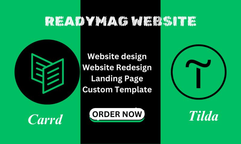 I will design readymag, tilda, carrd website design