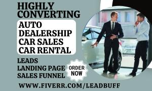 I will generate car dealership sales, rental, automotive, auto repair, and car dealers leads