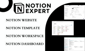 Create Notion, Notion Template, Notion Expert, Notion Virtual Assistance