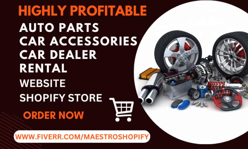 I will design car part car repair car dealer auto bus motor car rental Shopify website
