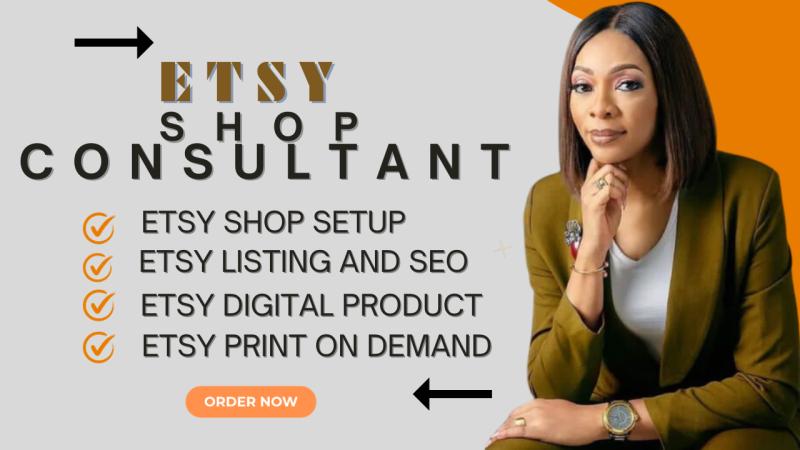 I will setup Etsy shop with Etsy SEO, Etsy listing, Etsy digital products for Etsy sales