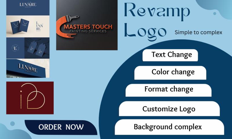 I will edit, redesign, revamp your current logo into perfection