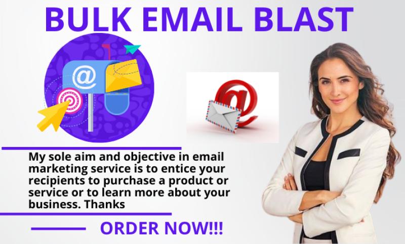 I will do bulk email blast, email marketing campaign and send 2000 emails