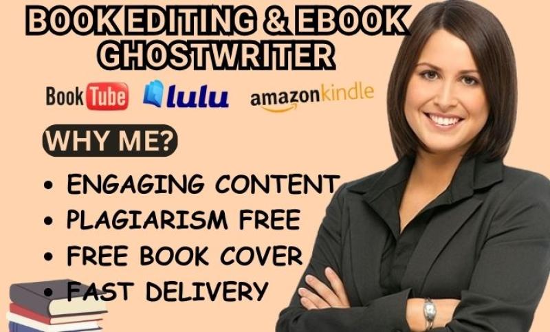 I will do ebook writing as your ebook ghostwriter and ghost book writer