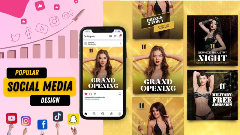 I will create social media post designs for Facebook and Instagram