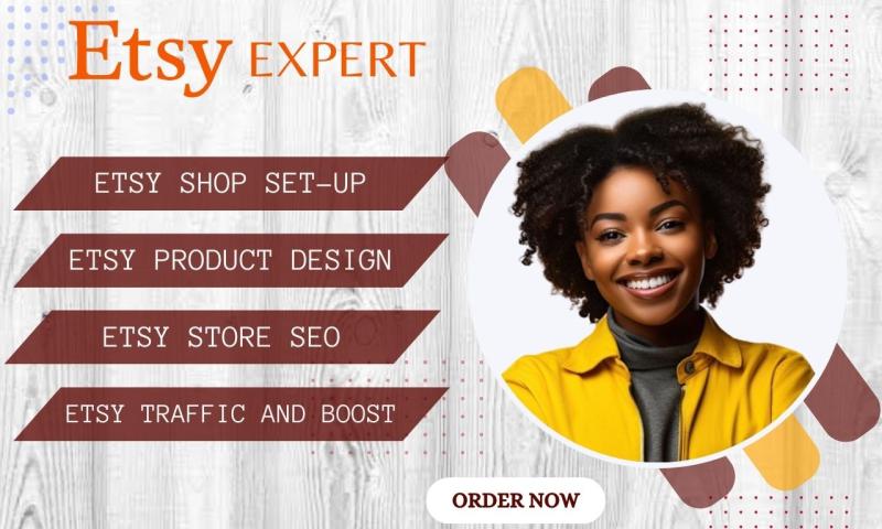 I will setup your Etsy shop with product listings, digital products, and optimize your SEO.