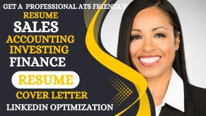 I will write a Sales Resume, Marketing Resume, Banking Resume, and Resume Writing