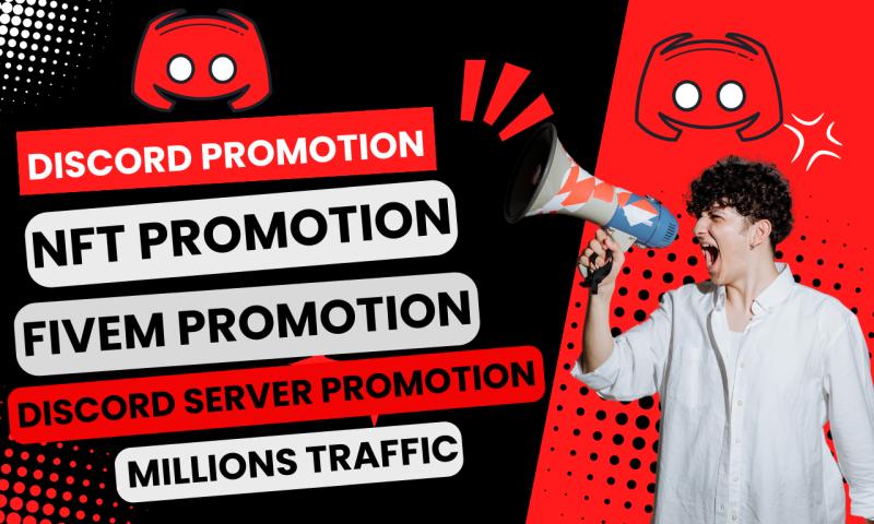 I will discord promotion, game, crypto, nft server promotion via mass dm advertising