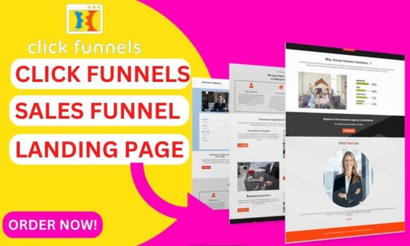 I will click funnel expert, click funnel, clickfunnel sales funnel landing page