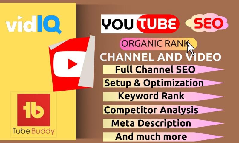I will be your youtube manager with channel and video SEO and optimization for ranking