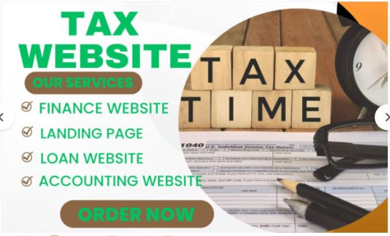 I will design tax preparation website, finance website, loan website accounting website