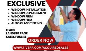 Window Installation, Tinting, Repair, Door & Auto Glass Replacement, Blind Film Leads