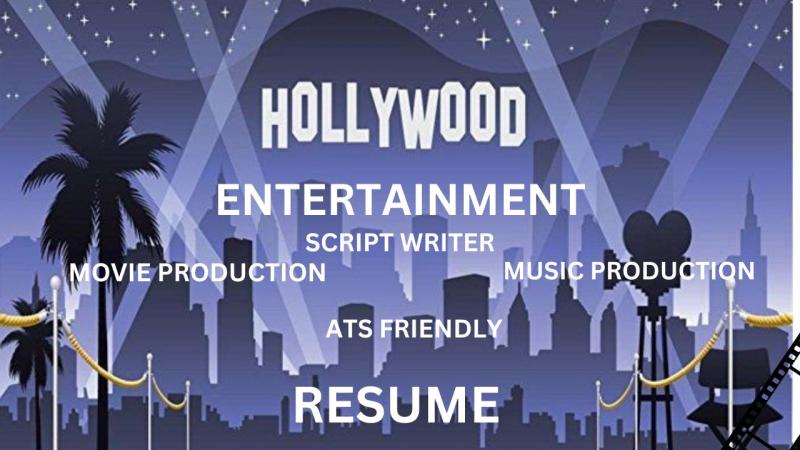 I will write entertainment CV music media resume CV maker cover letter LinkedIn profile