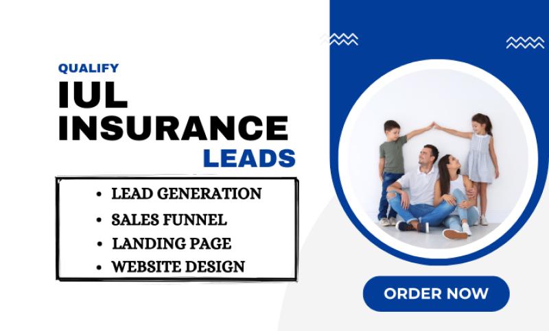I will create an insurance website with life insurance lead generation, IUL product details, and an insurance landing page