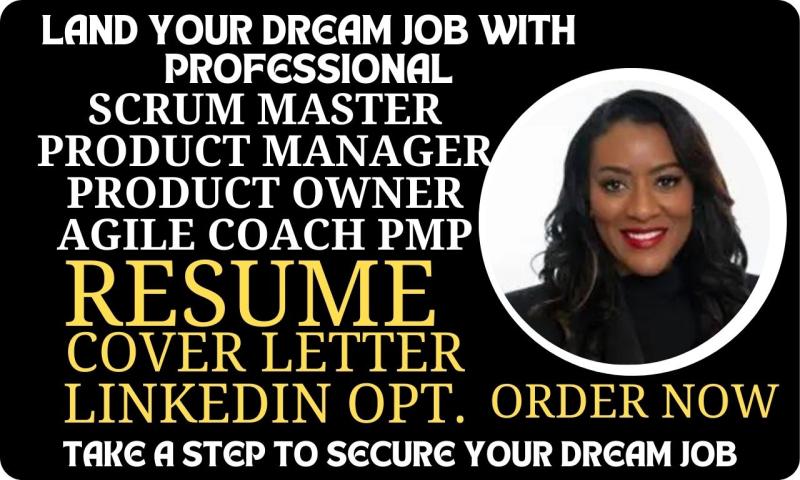 I will write a scrum master resume, agile coach scrum, project management, ats resume