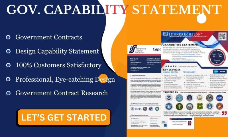 Design Government Capability Statement | Government Contract Capability Statement