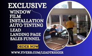 Generate Window Installation Tinting Film Auto Glass Repair Lead Landing Page