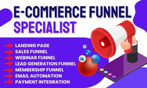 I will setup clickfunnels 2 0, gohighlevel, kajabi, systeme io landing page, funnelish