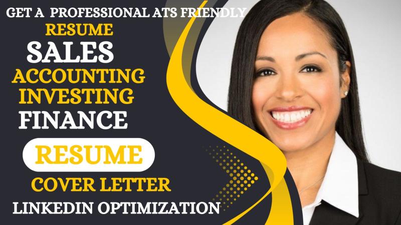 I will write a sales resume, marketing, banking resume, and resume writing