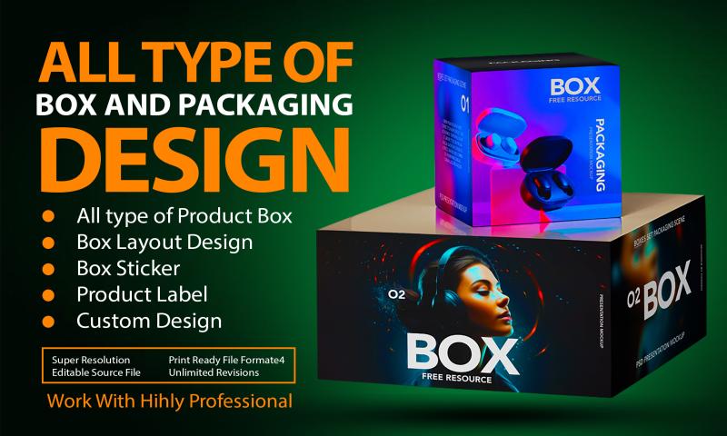 I will do all types of boxes, packaging, labels, and layout design