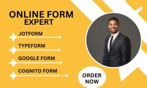 I will create stunning and responsive jotform, typeform, google form, cognito forms