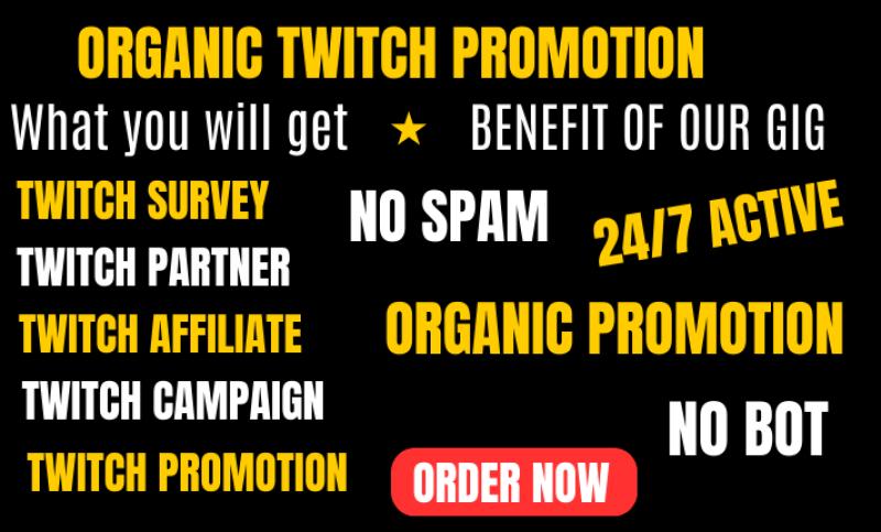 I will embed Twitch followers, Twitch viewers, and kick live viewers to reach partner stage