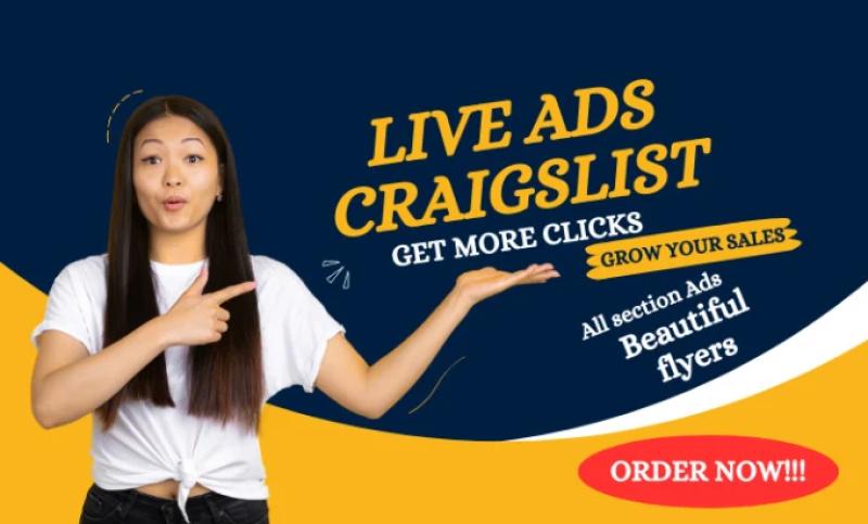 I will do Craigslist Live Ads, Craigslist, Classified Ads