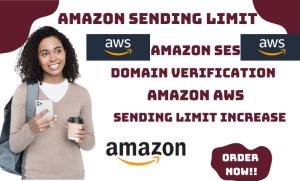 I will create and increase amazon ses, domain verification, ses amazon aws