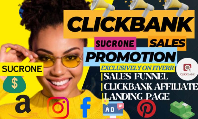 I will do clickbank affiliate marketing sales funnel, clickbank, affiliate sales funnel