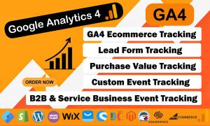 I will fix google analytics 4, ga4 ecommerce tracking for shopify and wordpress