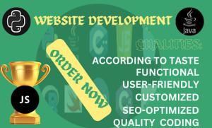 I will develop functional and user friendly website with python, java, javascript