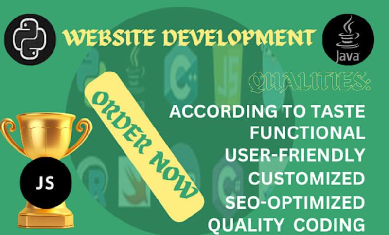 I will develop functional and user friendly website with python, java, javascript