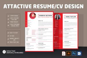 I will create a professional superior unique resume design, along with a cover letter template